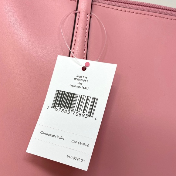 Kate ♠️Spade Large Women’s Tote Zina Leather Pink - Picture 3 of 10